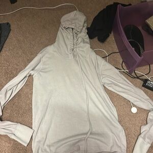 light tan grey sweatshirt